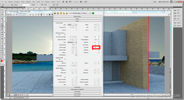 Lens shift vray cam sketchup vray
