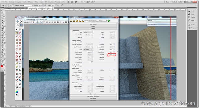 Lens shift vray cam sketchup vray