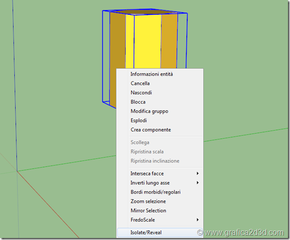 Sketchup plugin Select n : isola oggetti selezionati