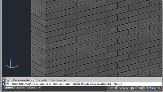 Autocad 3D applicare materiale ad una faccia di un solito