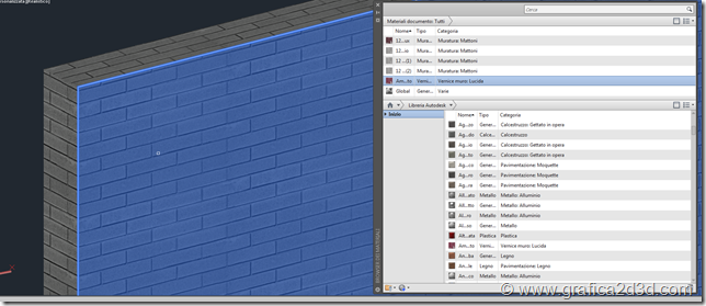 Autocad 3D applicare materiale ad una faccia di un solito