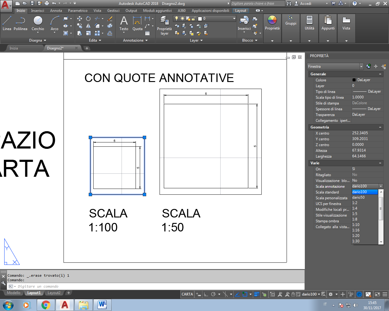 Le funzioni annotative in autocad