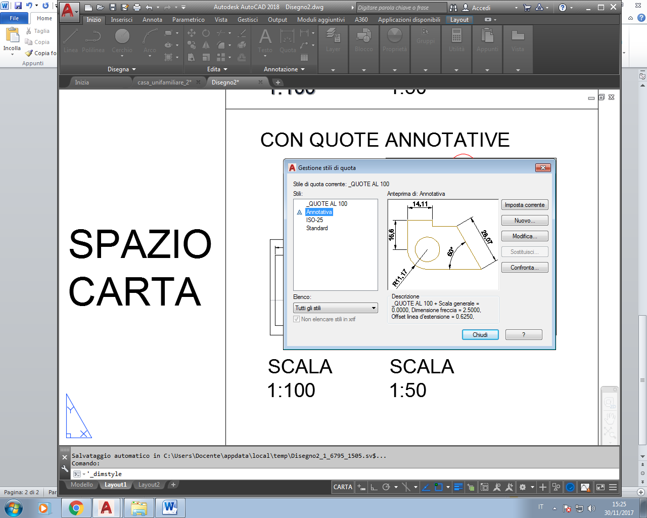 Le funzioni annotative in autocad