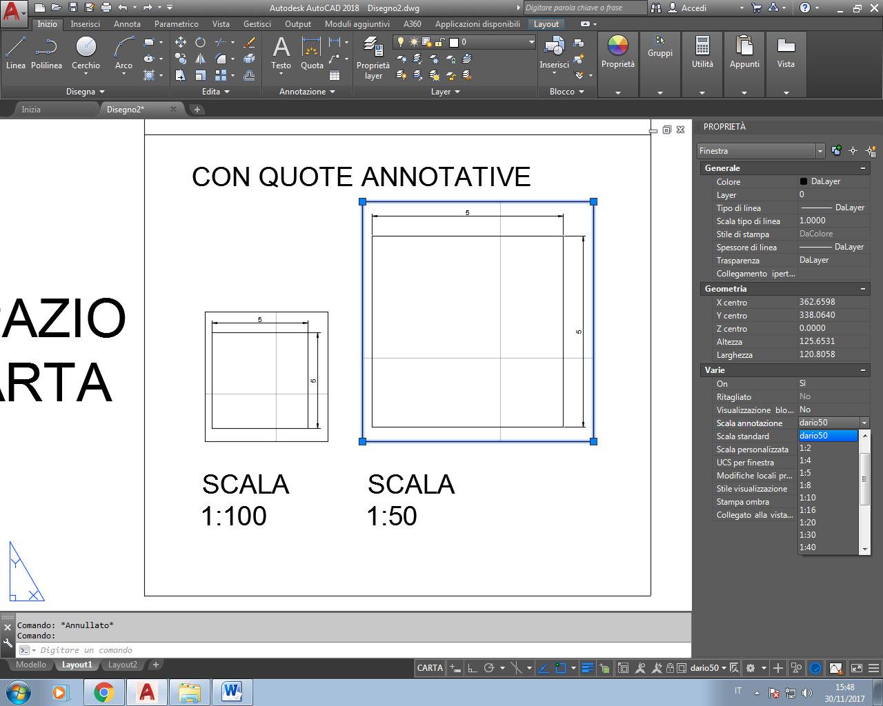 Le funzioni annotative in autocad