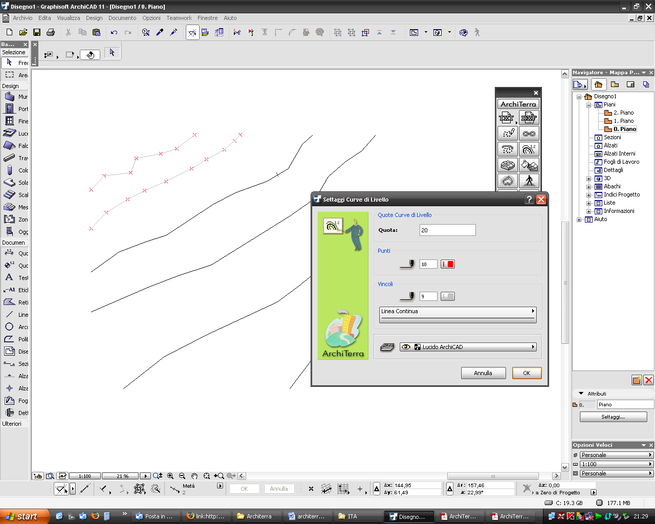 Terreno da autocad ad archicad con il plugin architerra