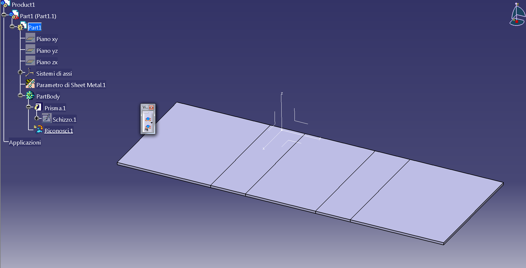 Catia v5 riconoscimento lamiera sheet metal design