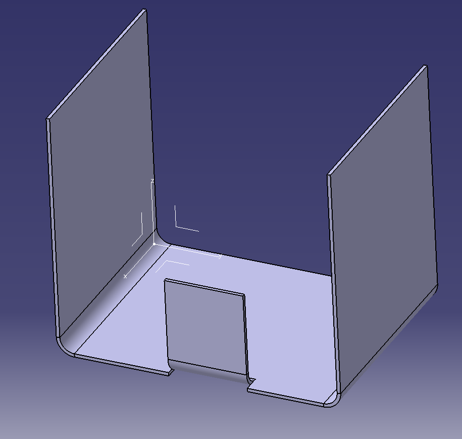 Catia v5 creare pieghe in lamiera importata