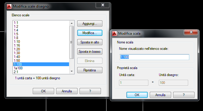 Personalizza scale disegno stampa autocad