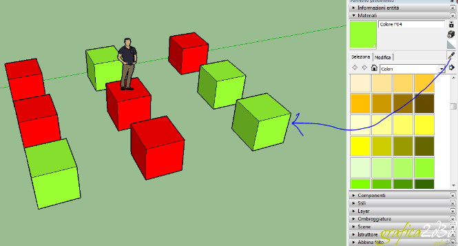 Sostituire un materiale di vray sketchup con un altro