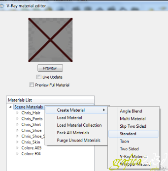 Sostituire un materiale di vray sketchup con un altro