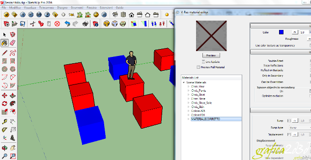 Sostituire un materiale di vray sketchup con un altro