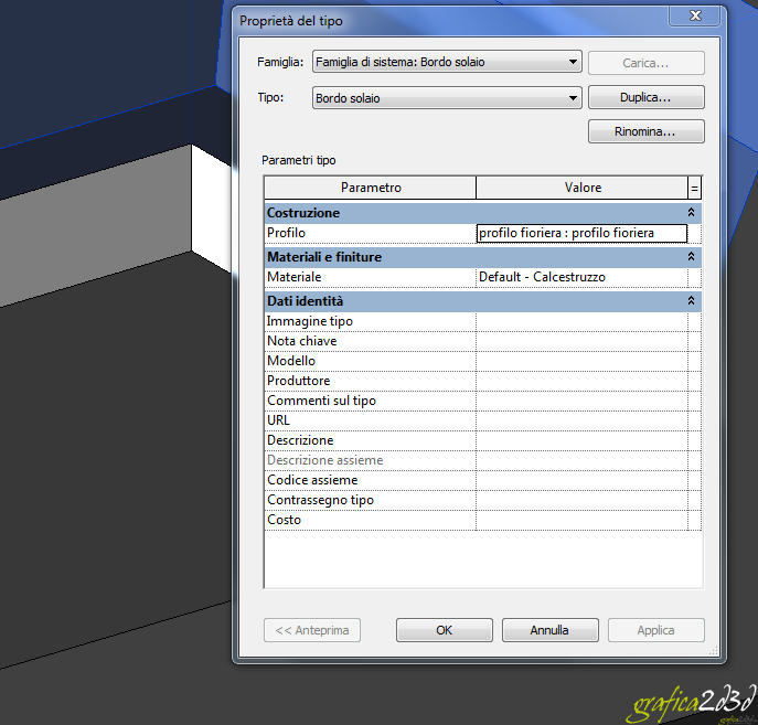 Bordo solaio in revit creare balaustra fioriera