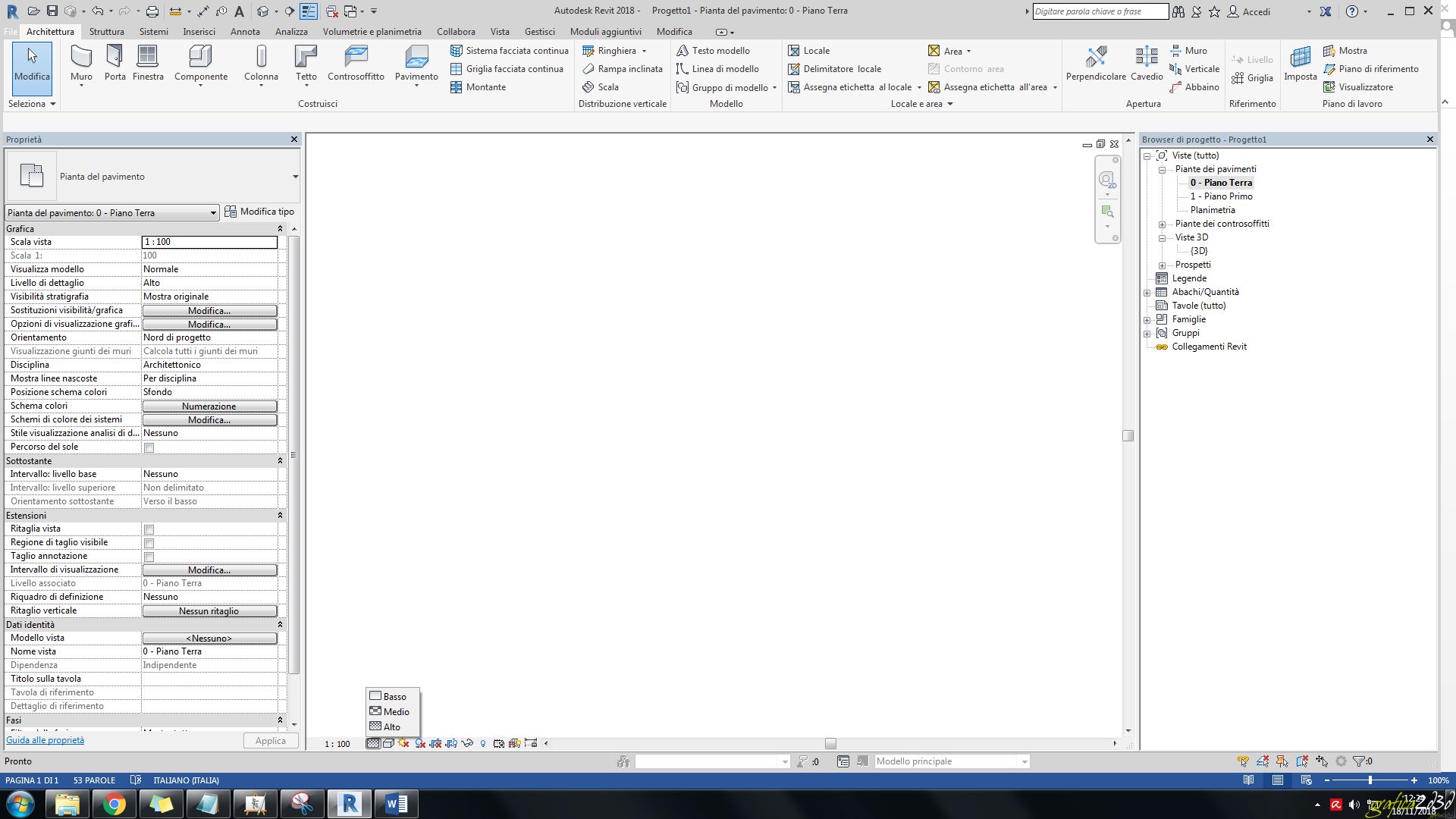 Revit impostare visibilità in base al livello di dettaglio