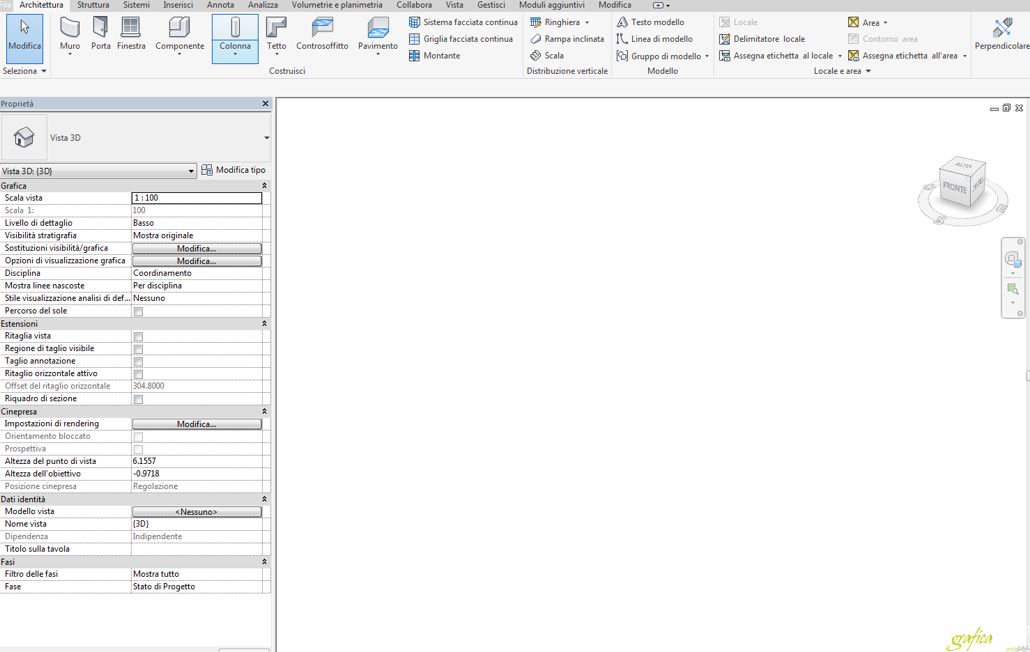 Revit impostare visibilità in base al livello di dettaglio