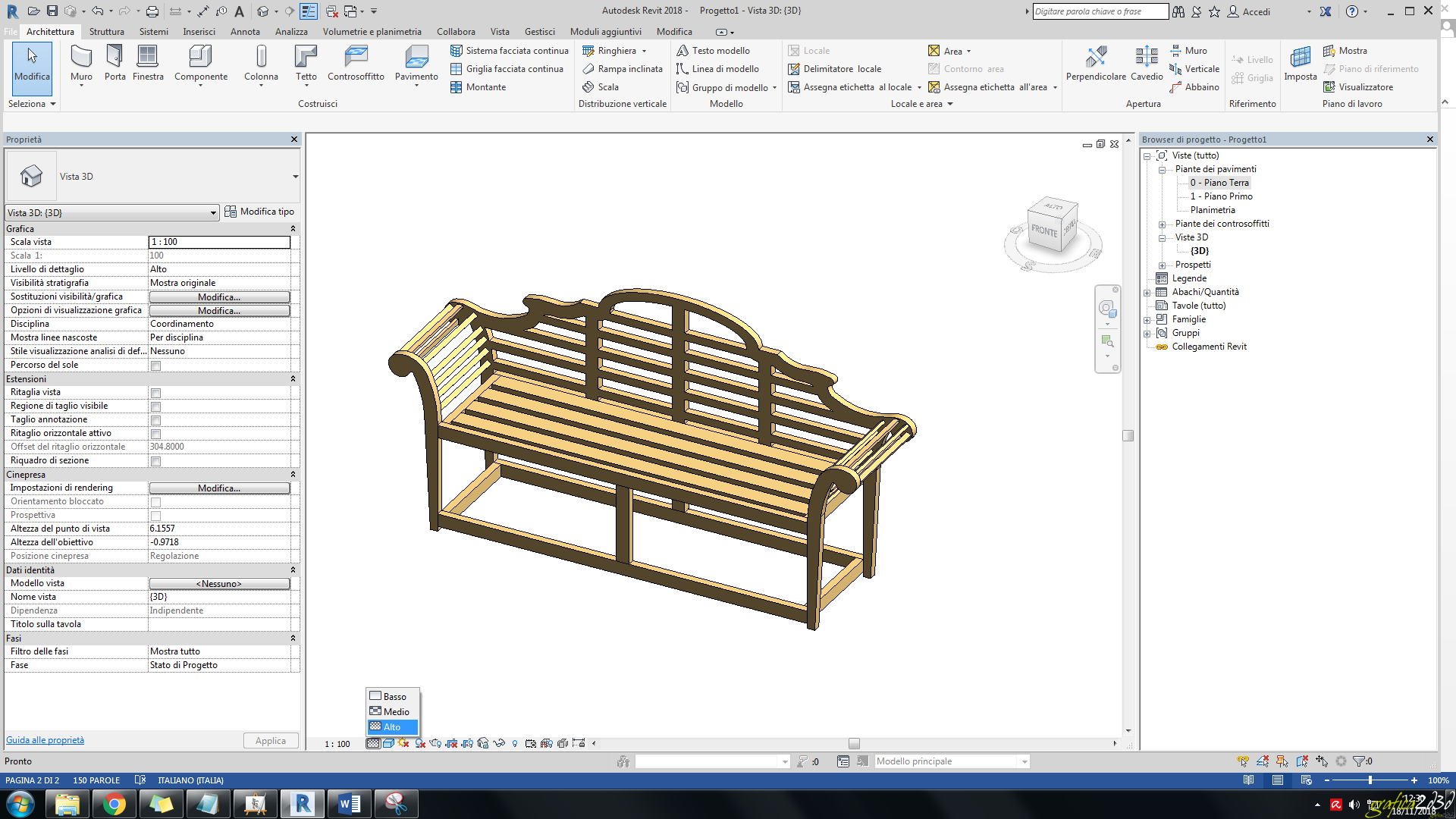 Revit impostare visibilità in base al livello di dettaglio