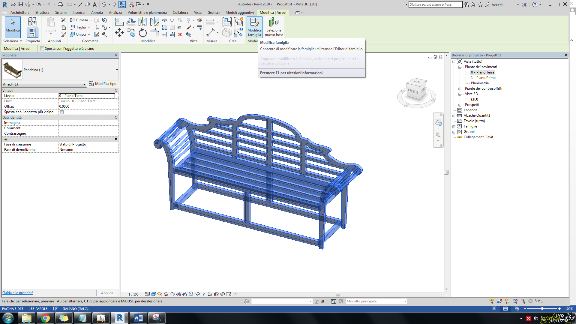 Revit impostare visibilità in base al livello di dettaglio