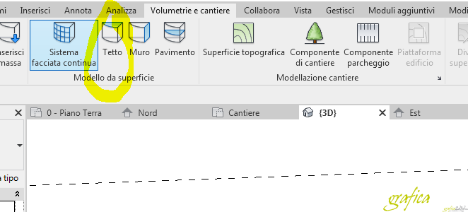 revit 2019 creare un edificio con le volumetrie