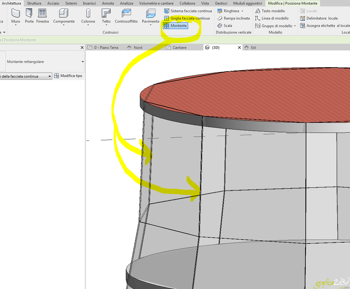revit 2019 creare un edificio con le volumetrie