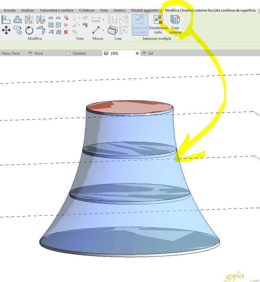 revit 2019 creare un edificio con le volumetrie