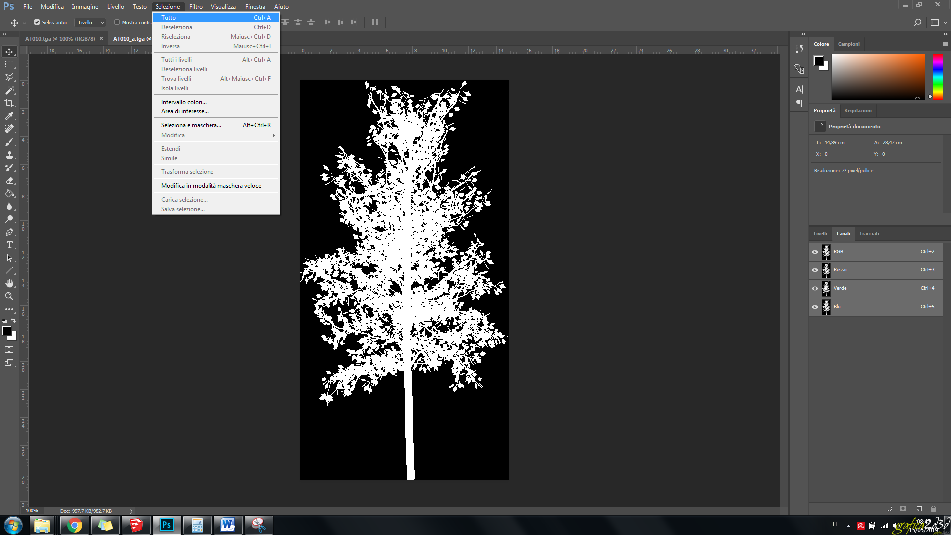 Come scontornare un immagine con canale alpha come file a parte.