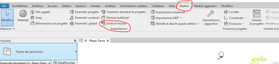 Come cambiare le unità di misura in revit
