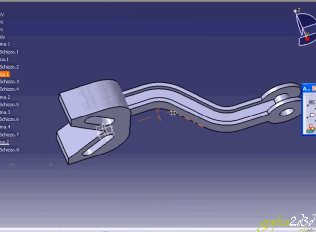 Tutorial modellazione catia v5 gancio traino