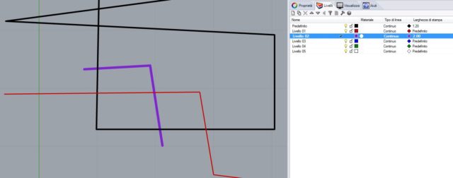 Impostare spessori linee rhinoceros