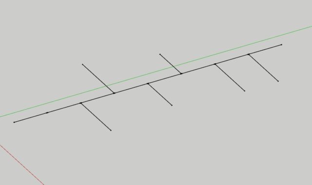 Sketchup dividere una linea in piu parti