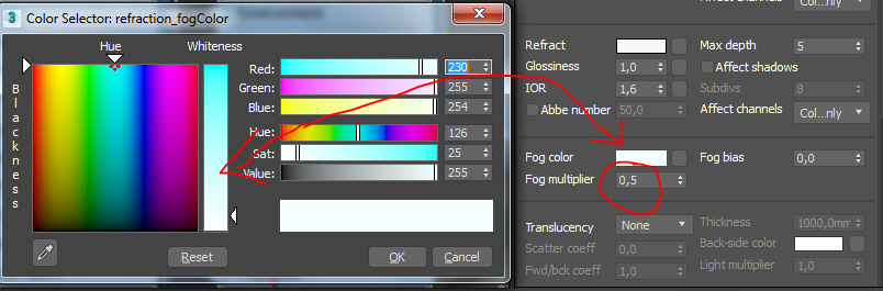 Vray 3d studio impostare materiale vetro tavolo
