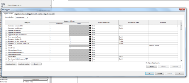 Come applicare in revit la sostituzione grafica vista