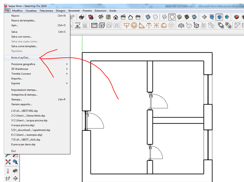 Utilizzare layout per impaginare con sketchup