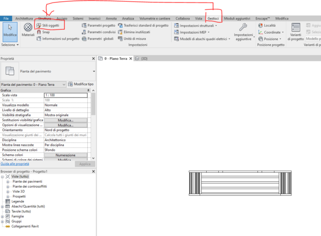 Come cambiare il colore degli arredi in revit