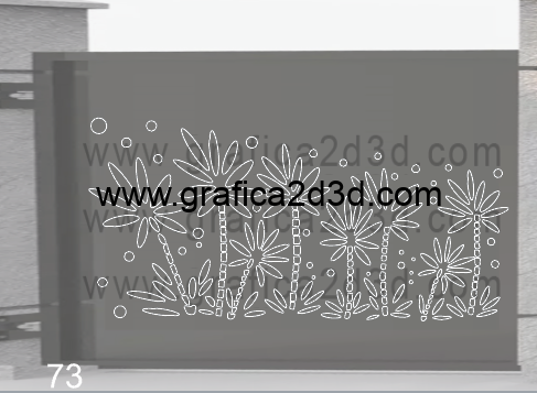 Disegno palma dxf per cancello taglio al plasma