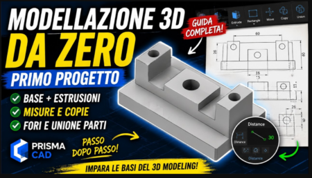 MODELLAZIONE 3D con AutoCAD: GUIDA BASE COMPLETA per PRINCIPIANTI