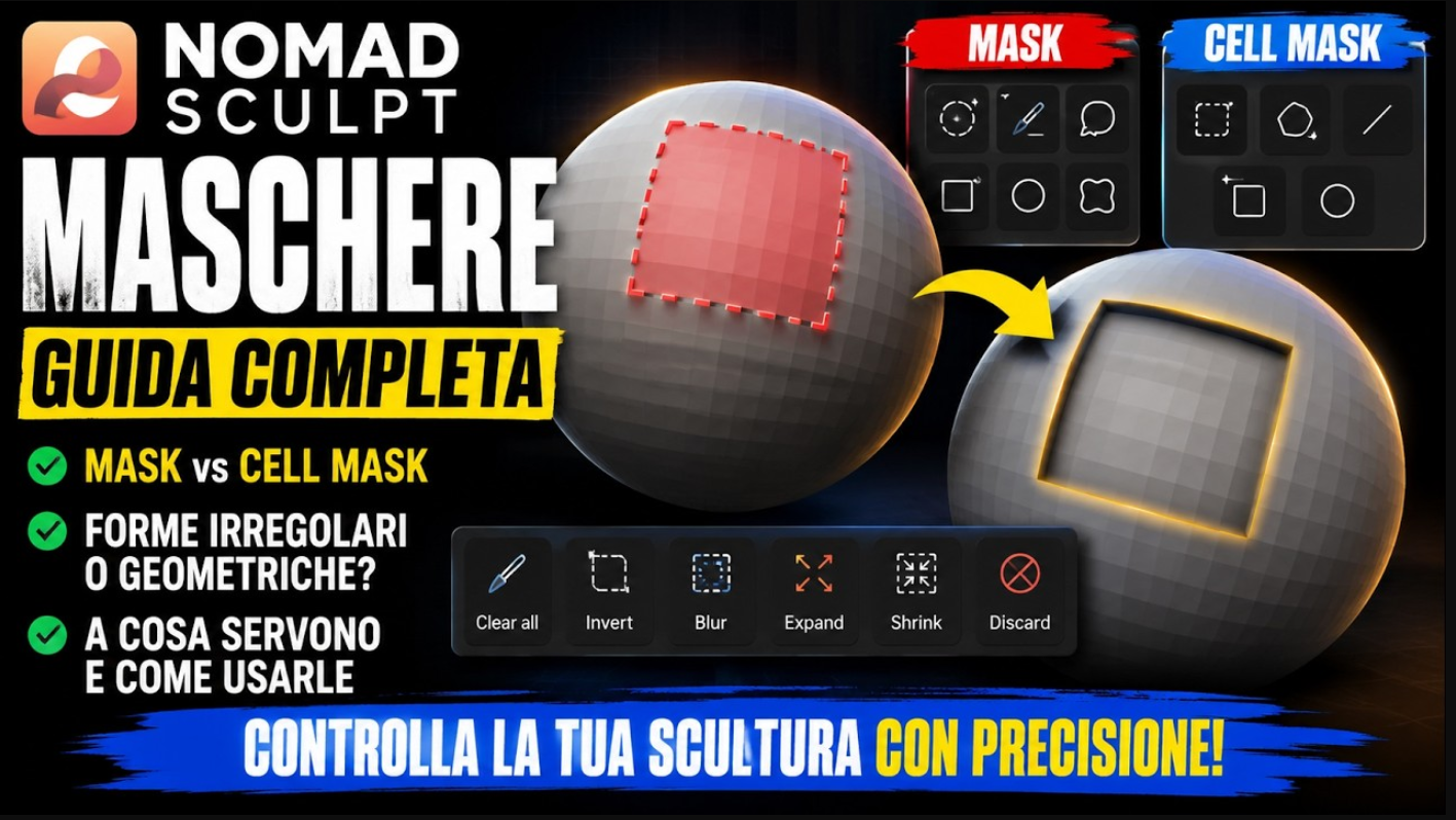 Nomad Sculpt: GUIDA COMPLETA alle MASCHERE