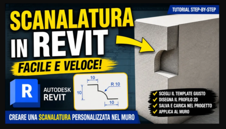 Revit Tutorial: Creare una Scanalatura Personalizzata nel Muro (Profilo Metrico Step-by-Step)