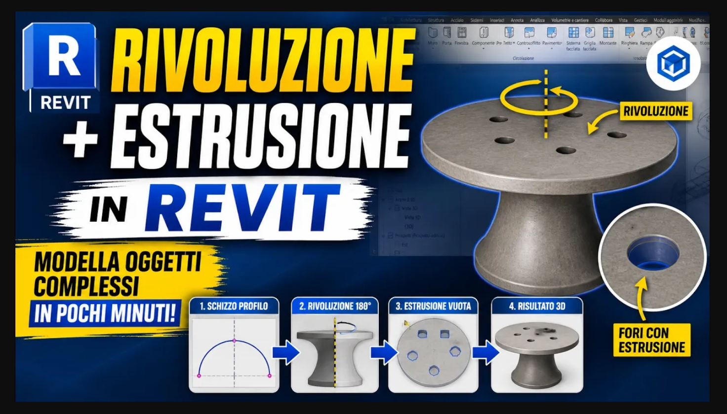 Revit: Creare un Tavolo con le booleane (modello locale)