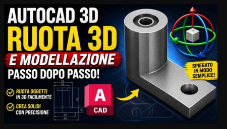 AutoCAD 3D: Ruota 3D + Modellazione Completa (Da 2D a 3D Passo Dopo Passo)