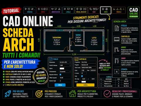 CAD ONLINE: SCHEDA ARCH 🔥 Tutti i Comandi per il Disegno Architettonico