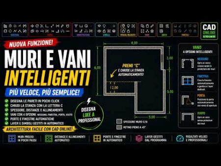CAD ONLINE: MURI e VANI INTELLIGENTI! 🚀 Porte e Finestre Automatiche