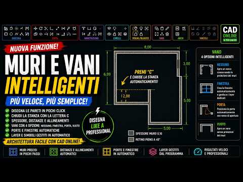 CAD ONLINE: MURI e VANI INTELLIGENTI! 🚀 Porte e Finestre Automatiche