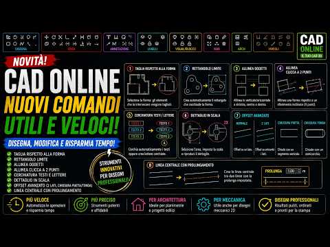 CAD ONLINE: NUOVI COMANDI 🔥 Taglia, Allinea, Offset, Dettaglio e Linea Centrale!