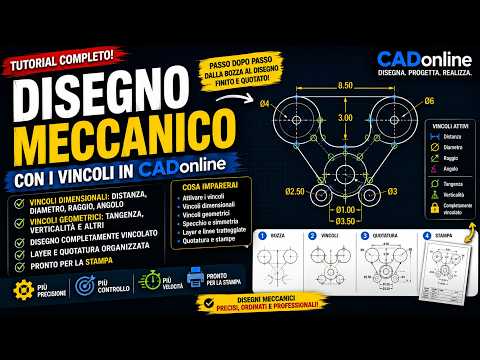 CADonline: DISEGNO MECCANICO passo passo | Cerchi, Archi, Tangenze e Specchio