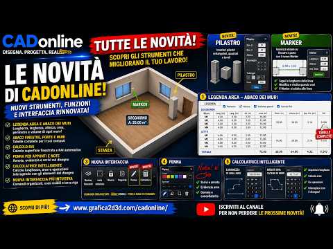 CADonline 1.0: TUTTE le NOVITÀ! Nuovo Pilastro, Legende Aree, Calcolo RAI e Abachi