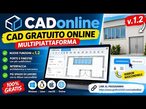 CADonline 1.2: il CAD GRATUITO ONLINE si aggiorna! Nuove porte, finestre e interfacce