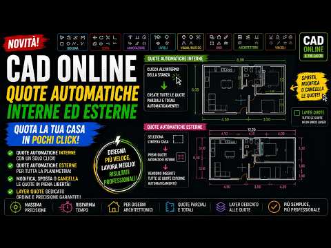CAD ONLINE: QUOTARE UNA PLANIMETRIA È FACILISSIMO! 📐 Quote Automatiche