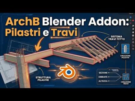 08 archB addons blender pilastro trave sistema di travi
