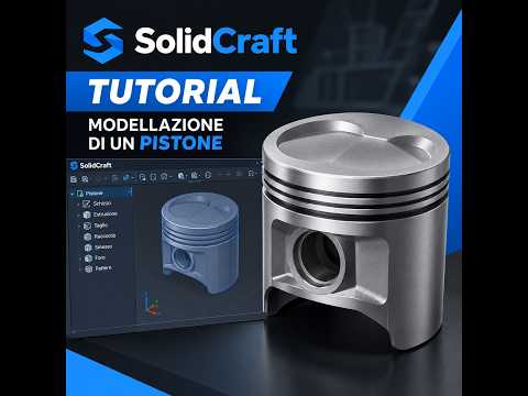 pistone con solidcraft prova di modellazione
