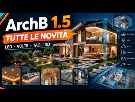 ArchB 1.5 per Blender: TUTTE LE NOVITÀ! Piani di taglio, LED, Volte e Pavimenti 3D