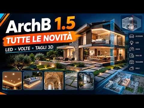 ArchB 1.5 per Blender: TUTTE LE NOVITÀ! Piani di taglio, LED, Volte e Pavimenti 3D